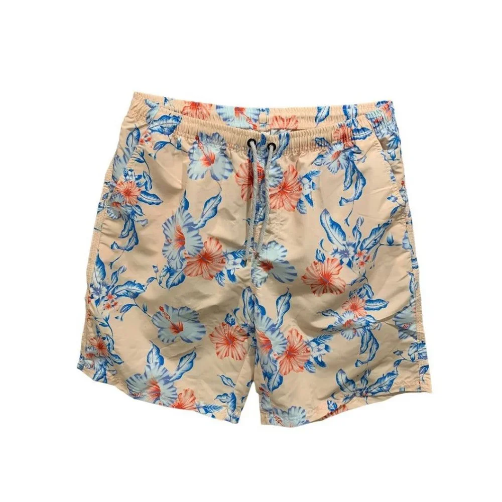 XL Prefer to Life Men's New Tropical Print Pull On Board Shorts Elastic Waist